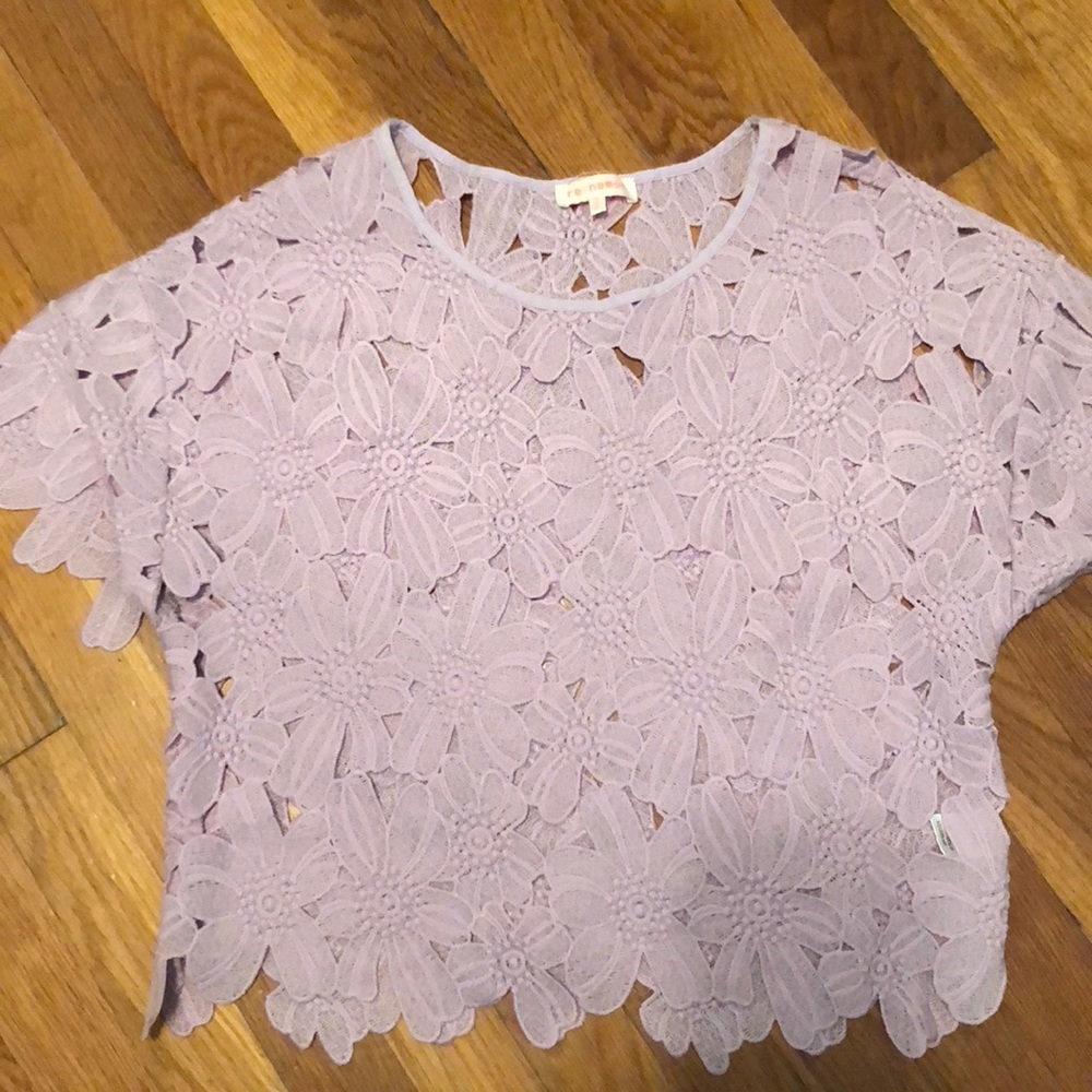 Lilac Crochet Top